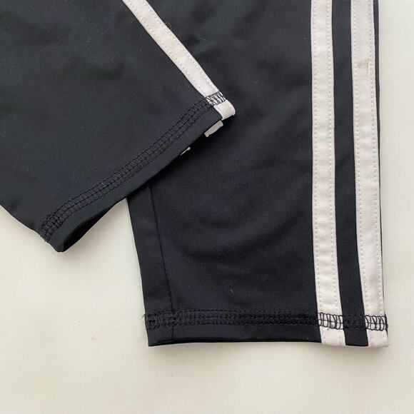 Adidas Super Star Leggings Tight Black White Running Stripe Girls Medium 10/12 - Picture 4 of 8